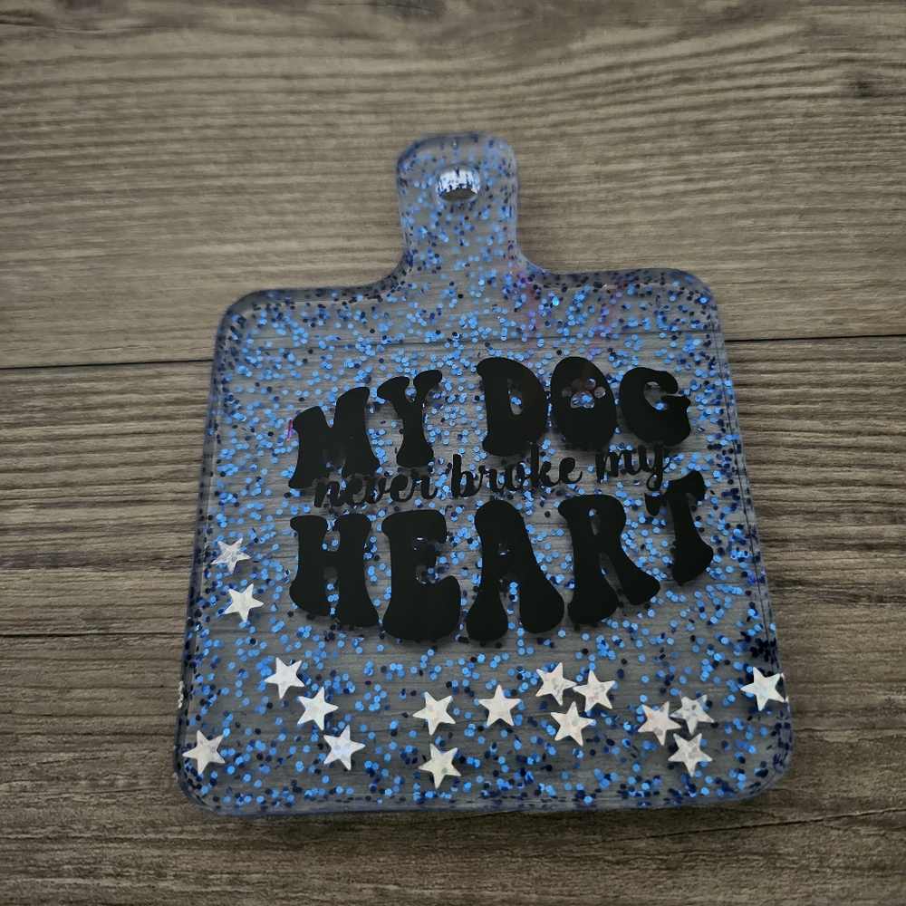 Handmade Beautiful Beacons Resin My Dog Never Broke My Heart Spoonrest